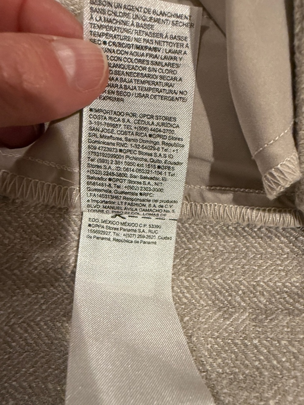 Old Navy Light Cream Straight-Leg Trousers - Picture 5 of 7